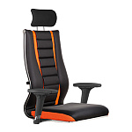 Каркас кресла МЕТТА ErgoLife Sit10 B2-160D №20 выводится из ассортимента (экокожа Extra черная/ сетка X2 оранжевая 0000205)