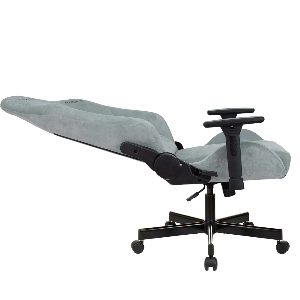 Кресло Бюрократ Knight N1 Fabric серо-голубой Light-28 с подголов. крестов. металл