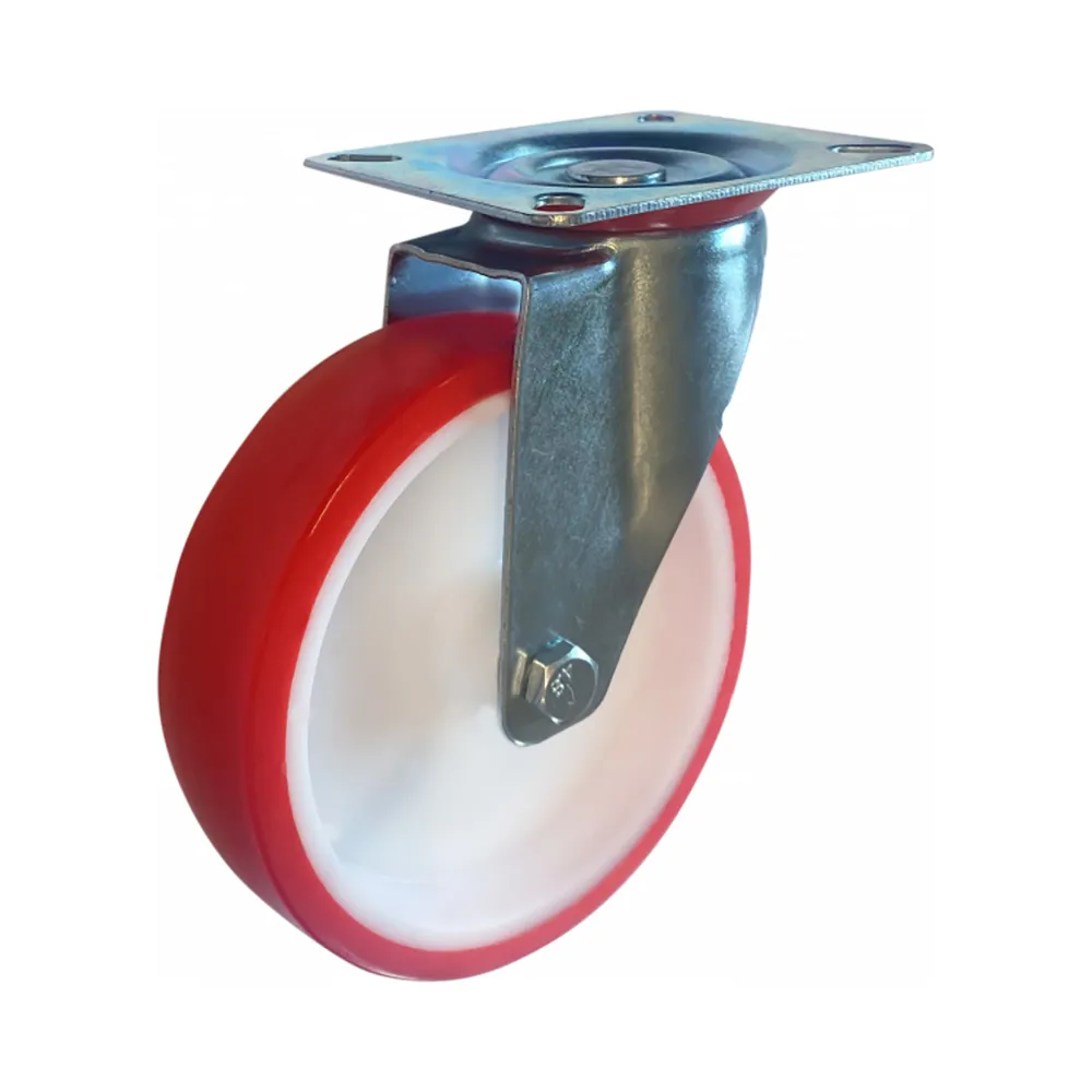 Колесная опора d125 поворотная SPN 52 полиуретан, обод нейлон г\п 140 кг 