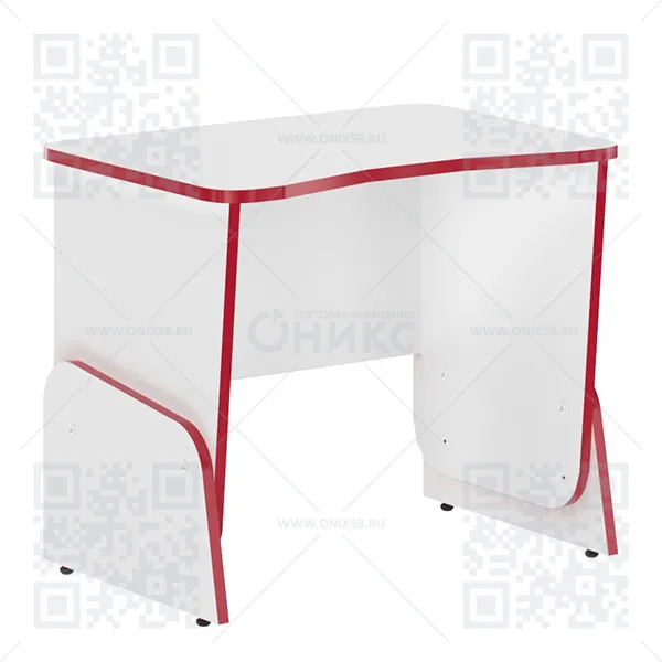 Стол игровой CTG 7050 ЛДСП Белый/Красный 700*500*700