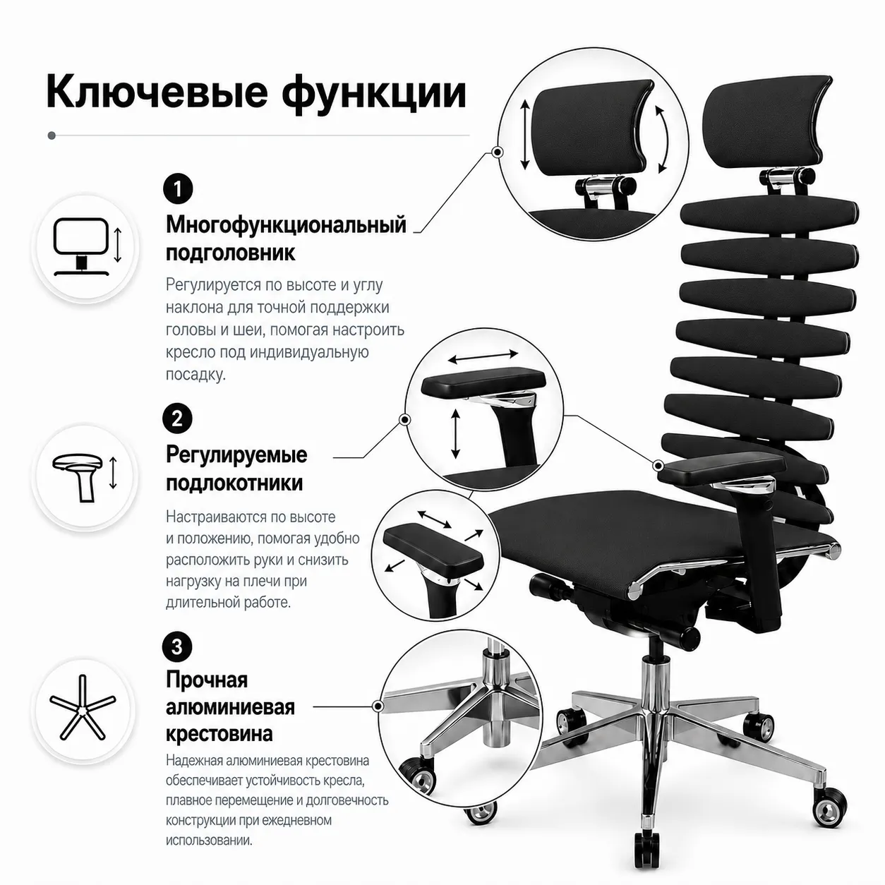 Кресло Equalizer L2-47D (Infinity черный 55.F.28.13A)