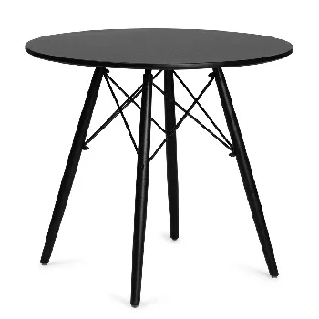 Стол обеденный DOBRIN CHELSEA 80 BLACK LMZL-TD-108 столешница черная, основание черное
