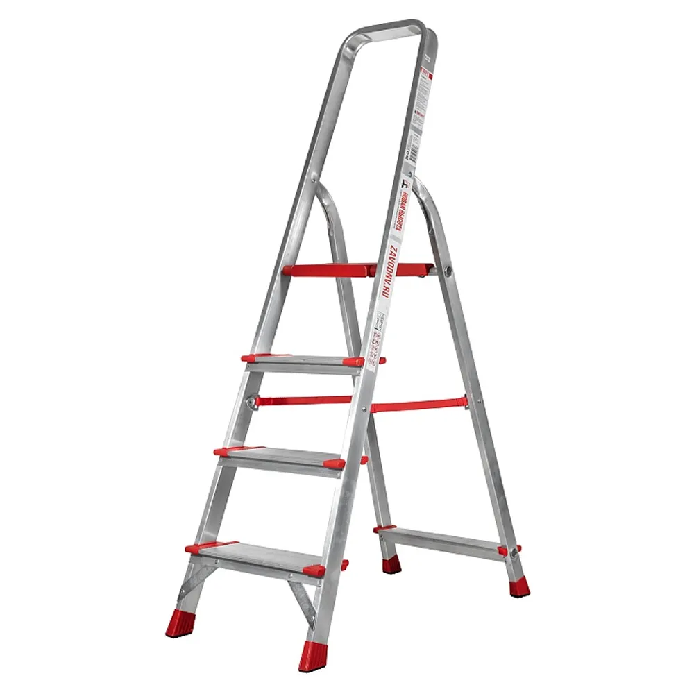 Стремянка 4 широких ступени, NV3117(5110) Новая высота, алюмин. 3117104-new, 5110104