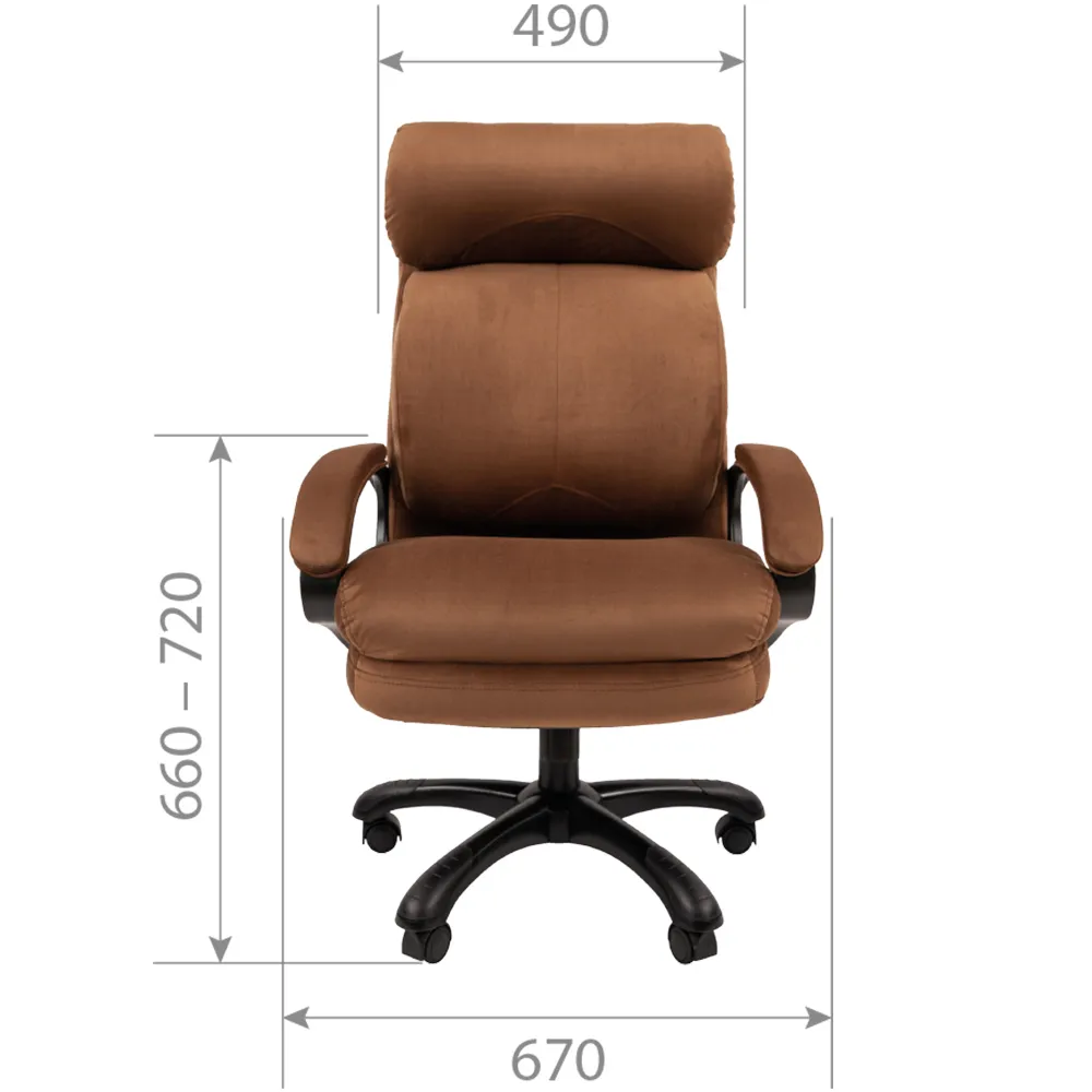 Кресло CHAIRMAN Home 505 Велюр T-14 коричневый