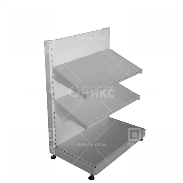 Стеллаж наклонный осн. секц. 1450*600*500, 3 полки (500-1шт.; 300-2шт.) 