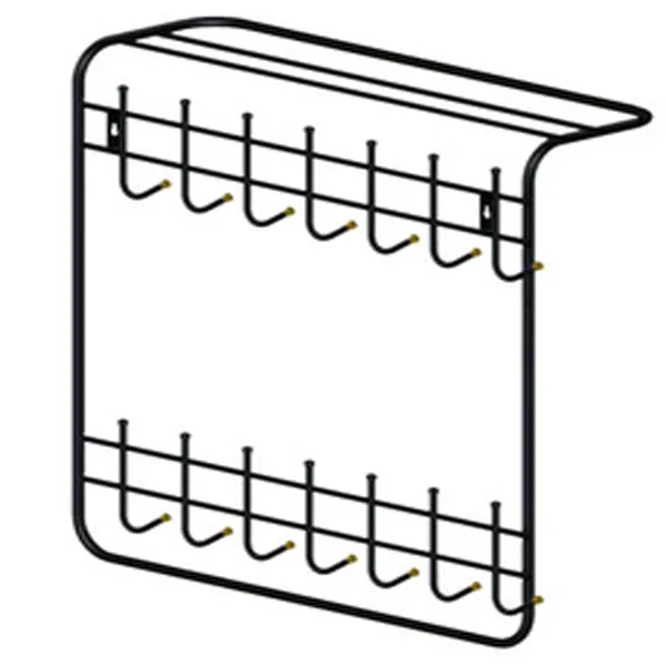 Вешалка настенная - "800-П" двухярусная серая