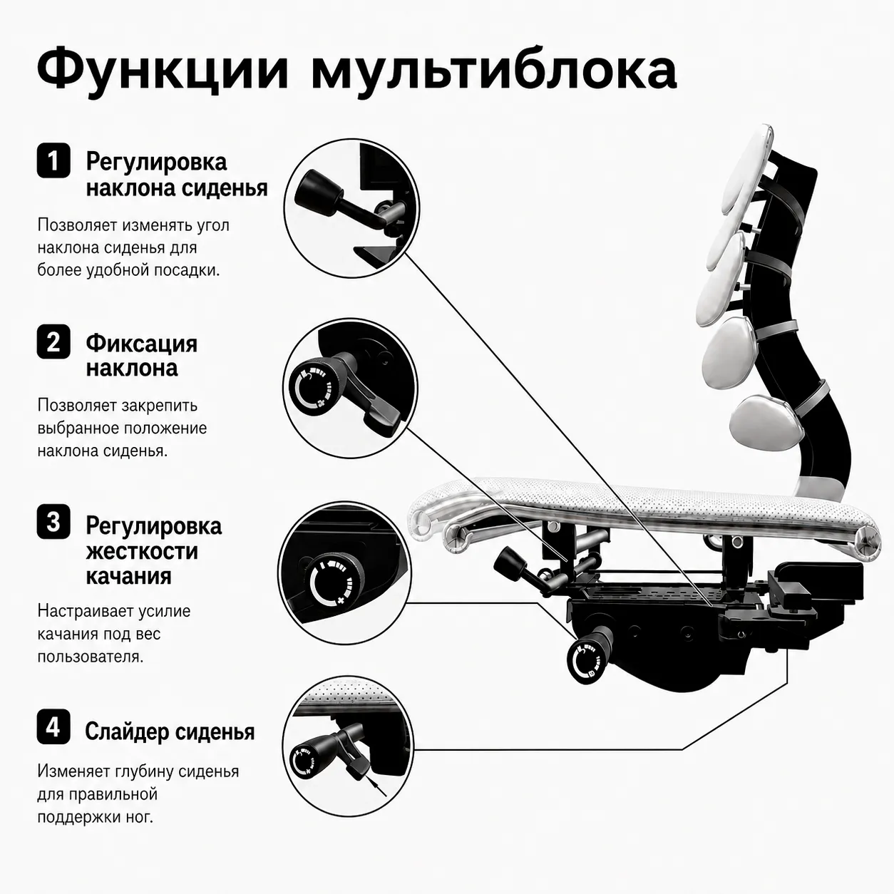 Кресло Equalizer L2-47D (Infinity белый 58.F.28.13A)