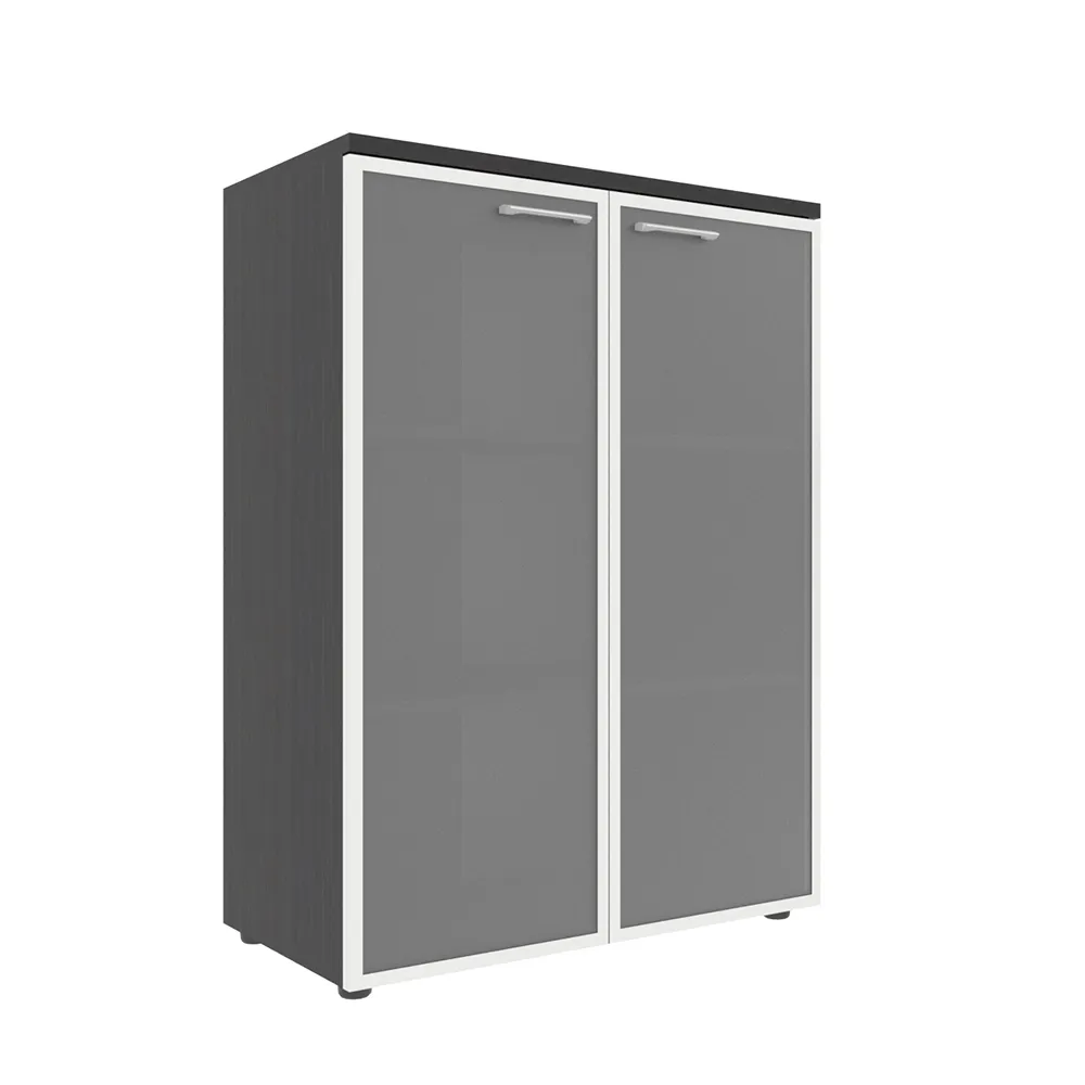 Шкаф XMC 85.7 со стеклянными дверьми в алюминевой рамке с топом 856х432х1190 XTEN (НАБОР)