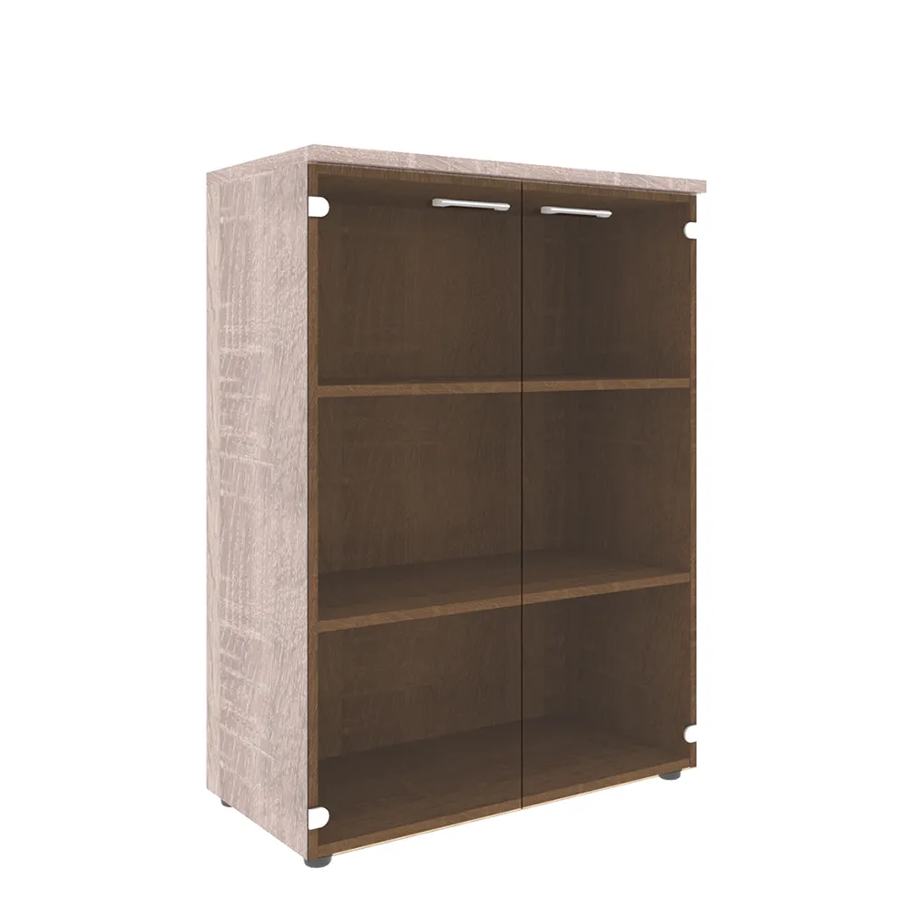 Шкаф XMC 85.2 со стеклянными дверьми и топом 856х432х1190 XTEN (НАБОР)