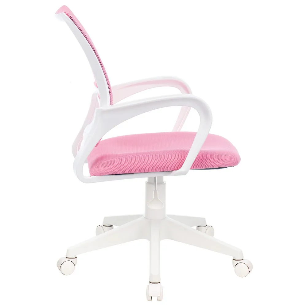 Кресло детское Бюрократ CH-W695NLT розовый TW-06A TW-13A сетка/ткань крестов. пластик пластик белый