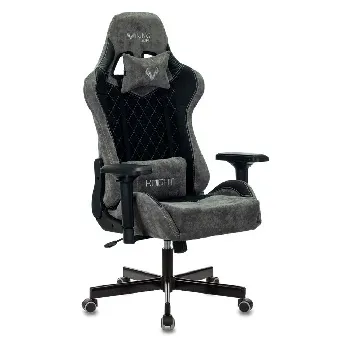 Кресло игровое Бюрократ Zombie VIKING 7 KNIGHT Fabric черный ткань/эко.кожа с подголов. крестов. металл