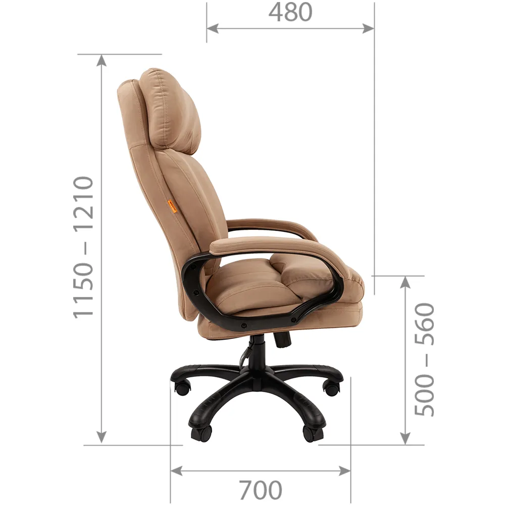 Кресло CHAIRMAN Home 505 Велюр T-10 темно-бежевый
