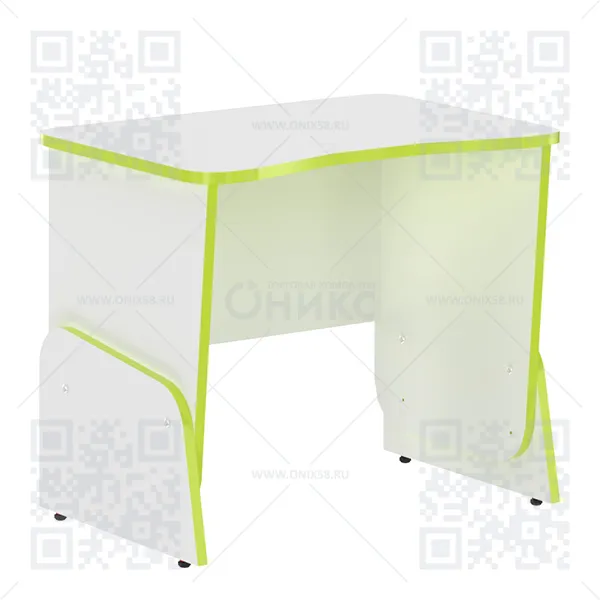 Стол игровой CTG 7050 ЛДСП Белый/Лайм 700*500*700
