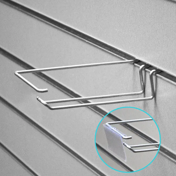 Еврокрючок для эконом панели под ценникодержатель, L=250мм, цинк ЕК326-250