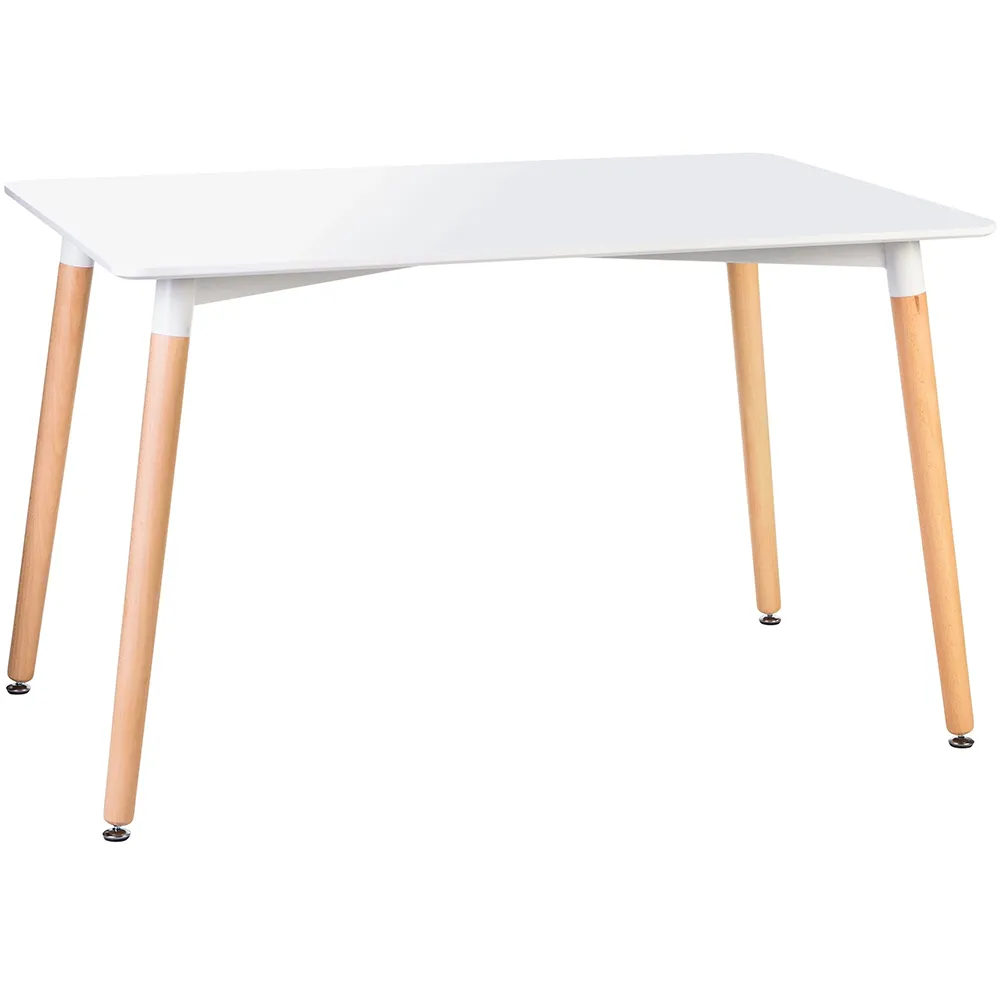 Стол обеденный SERRA WIDE LMZL-TD-104 ножки бук, столешница белая 