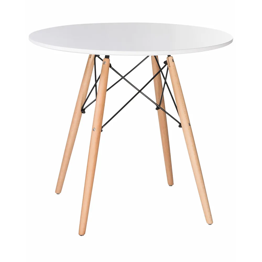 Стол обеденный CHELSEA 80 LMZL-TD-108 ножки бук, столещница белая МДФ