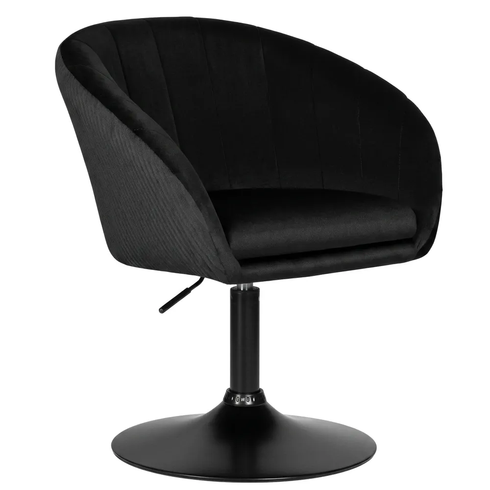 Стул барный DOBRIN EDISON BLACK LM-8600 велюр черный (1922-21)