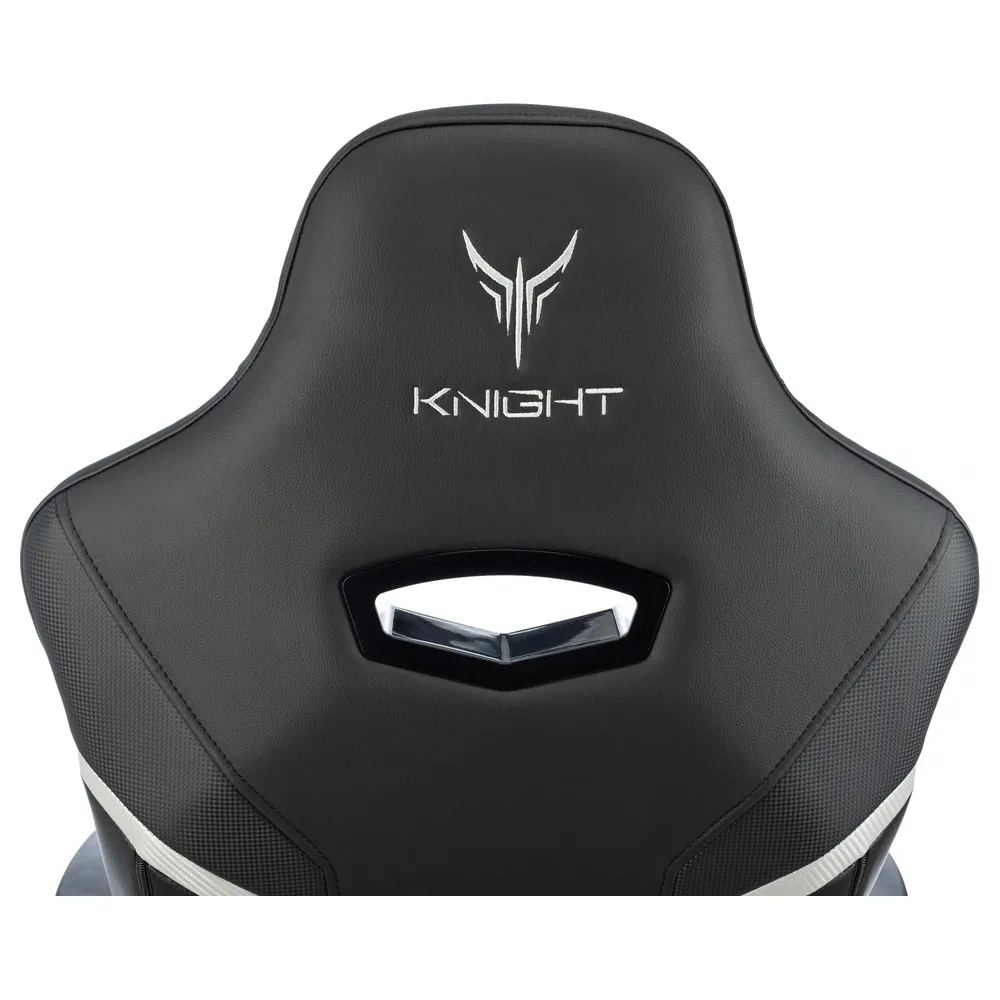 Кресло игровое Knight Thunder 5X черный экокожа с подголов. крестов. металл