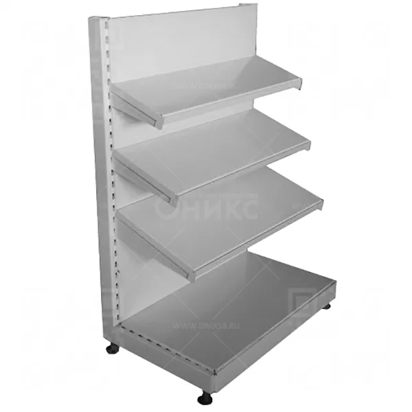 Стеллаж наклонный осн. секц. 1950*600*500, 4 полки (500-1шт.; 400-1шт.; 300-2шт.) 