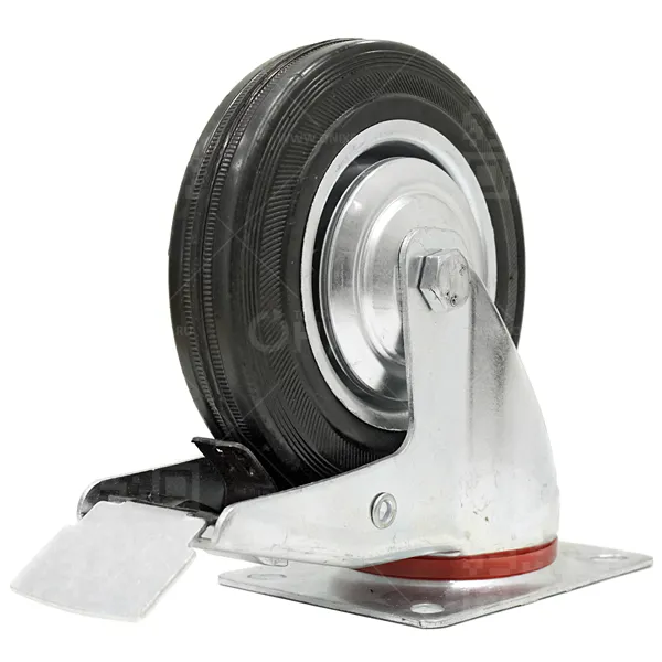 Колесная опора d160 поворотная с тормозом SCB 63 г\п 150 кг (12)