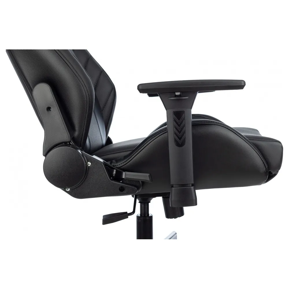 Кресло игровое Knight Thunder 5X черный экокожа с подголов. крестов. металл