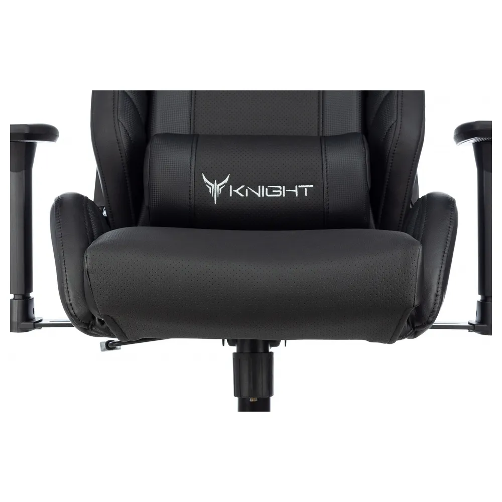 Кресло игровое Knight Thunder 5X черный экокожа с подголов. крестов. металл