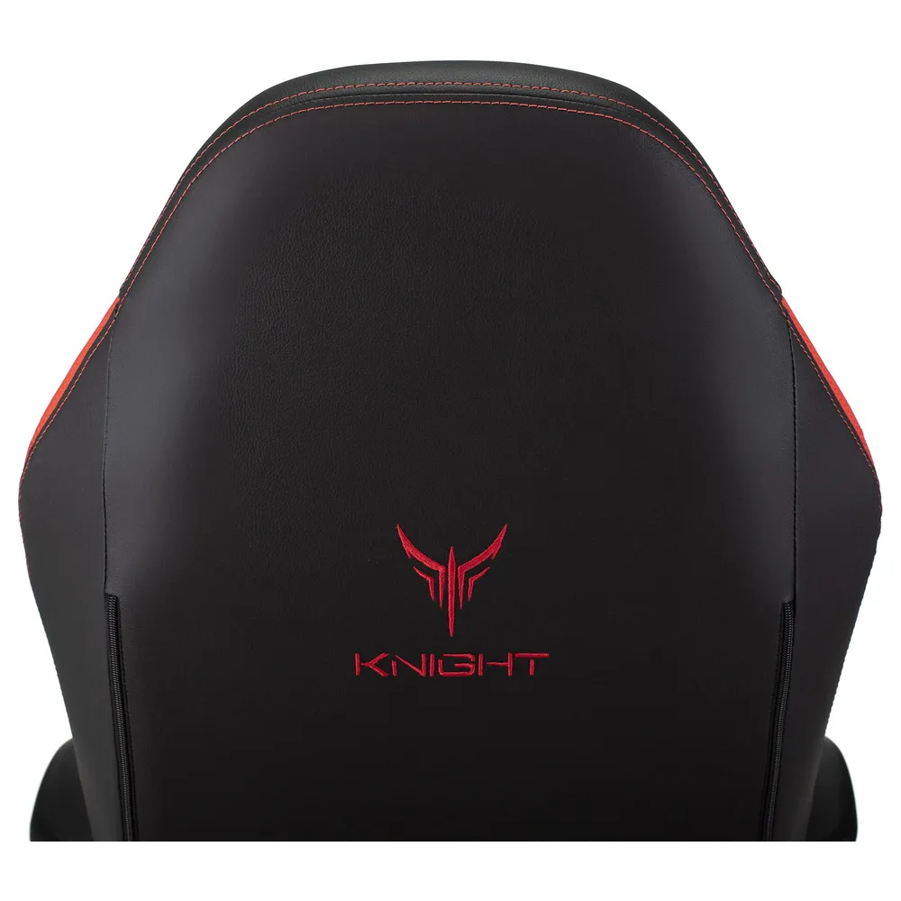 Кресло игровое Knight Neon черный/красный соты экокожа с подголов. крестов. металл