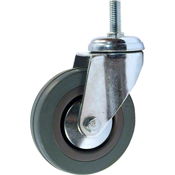 Колесная опора d100 болтовое крепление SCtg 42 серая резина г\п 80 кг (40)