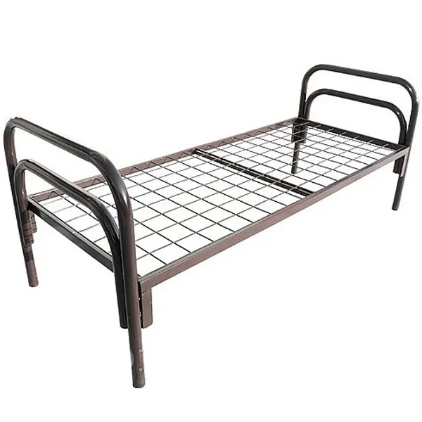 Кровать металлическая 1-ярусная с усиленнием 1900*800, сетка 100*50