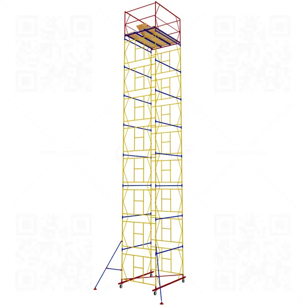 Вышка тура ВСР-6 (13,8м), площадка 1,6*2,0м, высота 13,8м., высота рабочей площадки 12,7м.