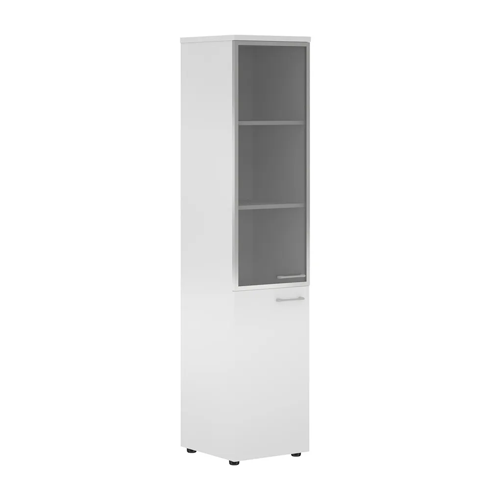 XTEN Шкаф XHC 42.7(L) Левый колонка комбинированая с топом 432х432х1955 (НАБОР) (Белый)