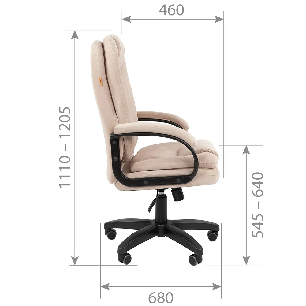 Кресло CHAIRMAN Home 668 LT Велюр T-10 темно-бежевый 