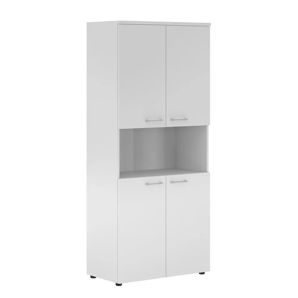 XTEN Шкаф XHC 85.4 с 2-мя комплектами глухих малых дверей и топом 856х432х1955 (НАБОР) (Белый)