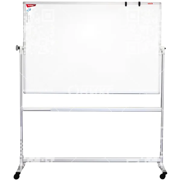 Доска магнитно-маркерная 100*150 Premium,  двусторонняя, поворотная, мобильная SDm_06030