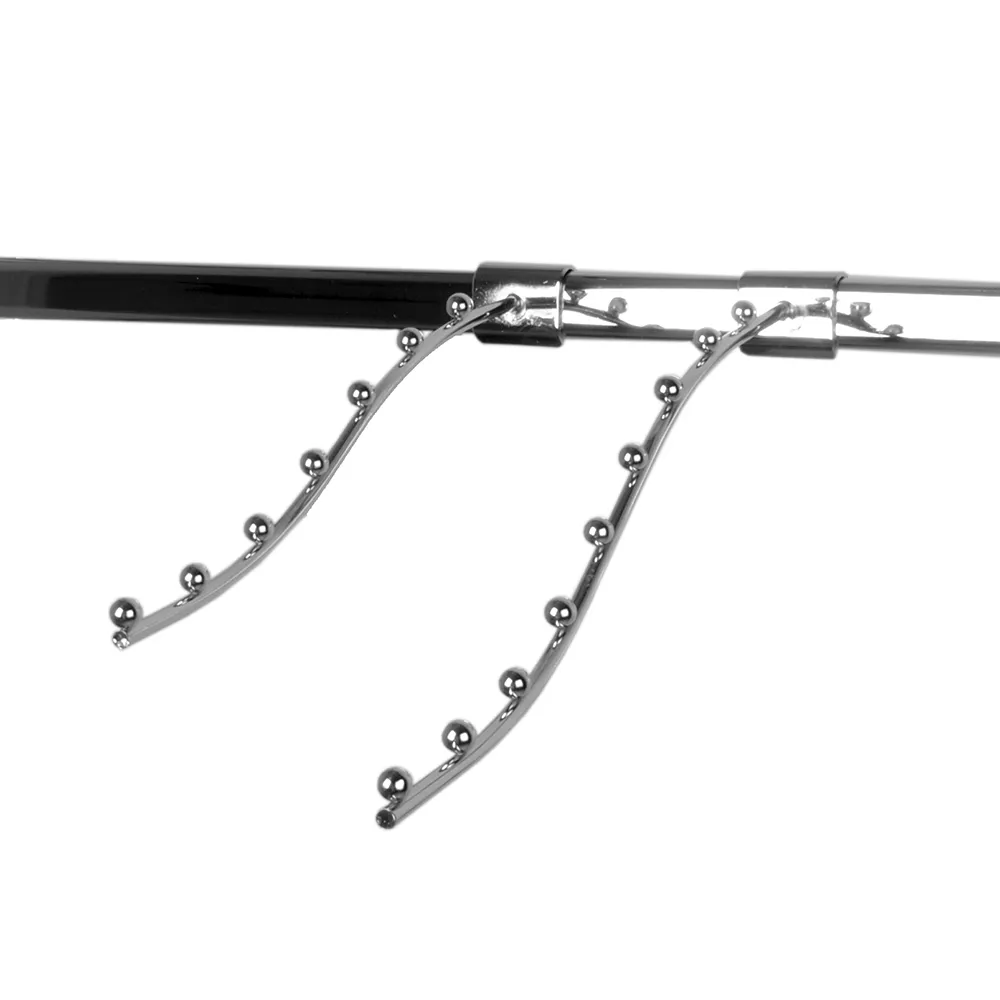 Кронштейн изогнутый на овальную трубу с 7-ю шариками H004-300, L=300мм, d=6мм, хром