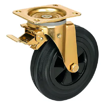 Колесная опора d200 поворотное с тормозом SCMb 80 г\п 220 кг промышленное (8)