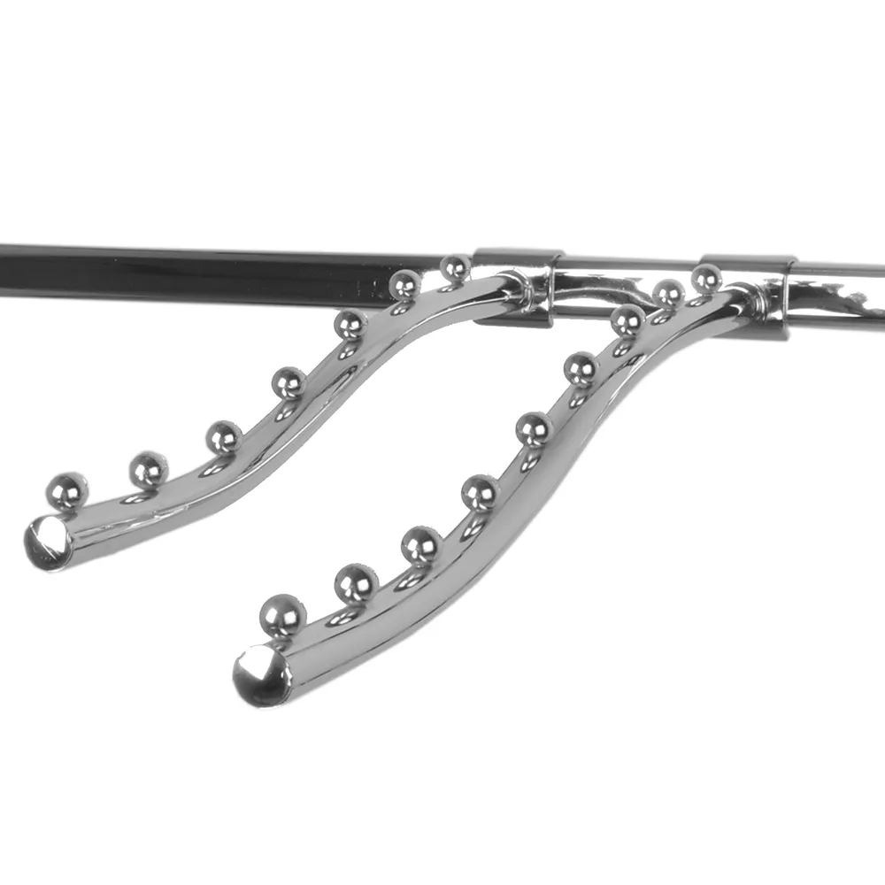 Кронштейн изогнутый на овальную трубу с 7-ю шариками I008-350, L=350мм, d=19мм, хром