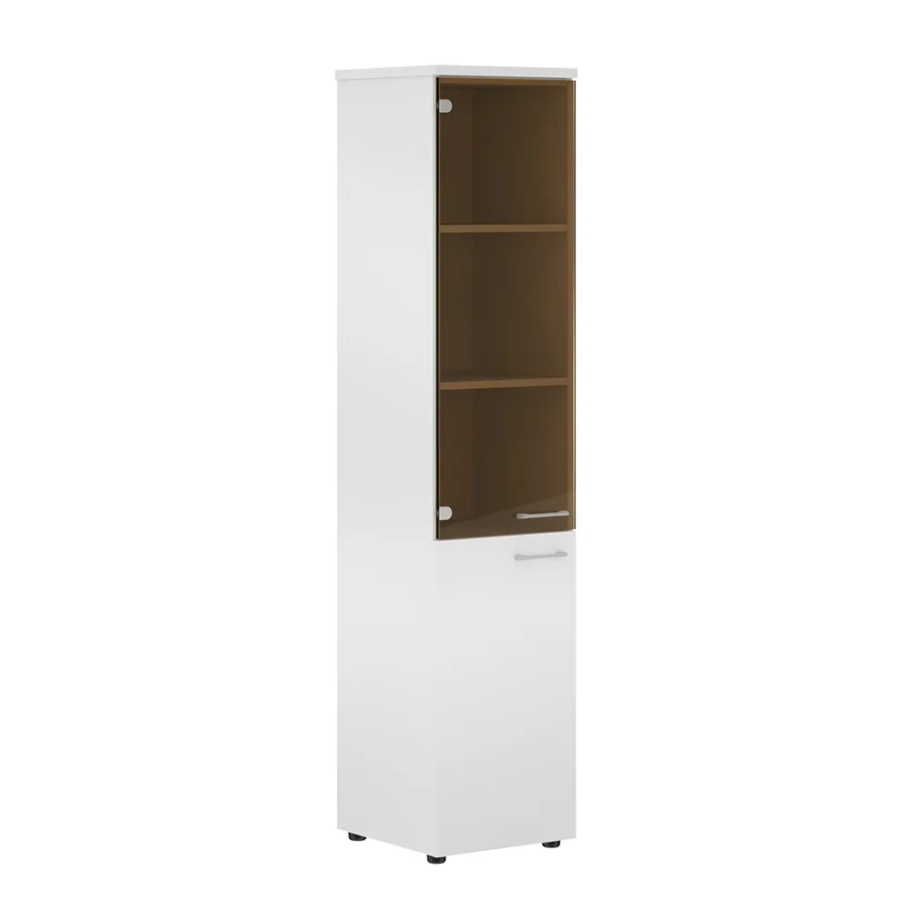 XTEN Шкаф XHC 42.2(L) Левый колонка комбинированая с топом 432х432х1955 (НАБОР) (Белый)