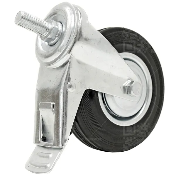 Колесная опора d125 болтовое крепление с тормозом М14 SCtB 55 г\п 100 кг