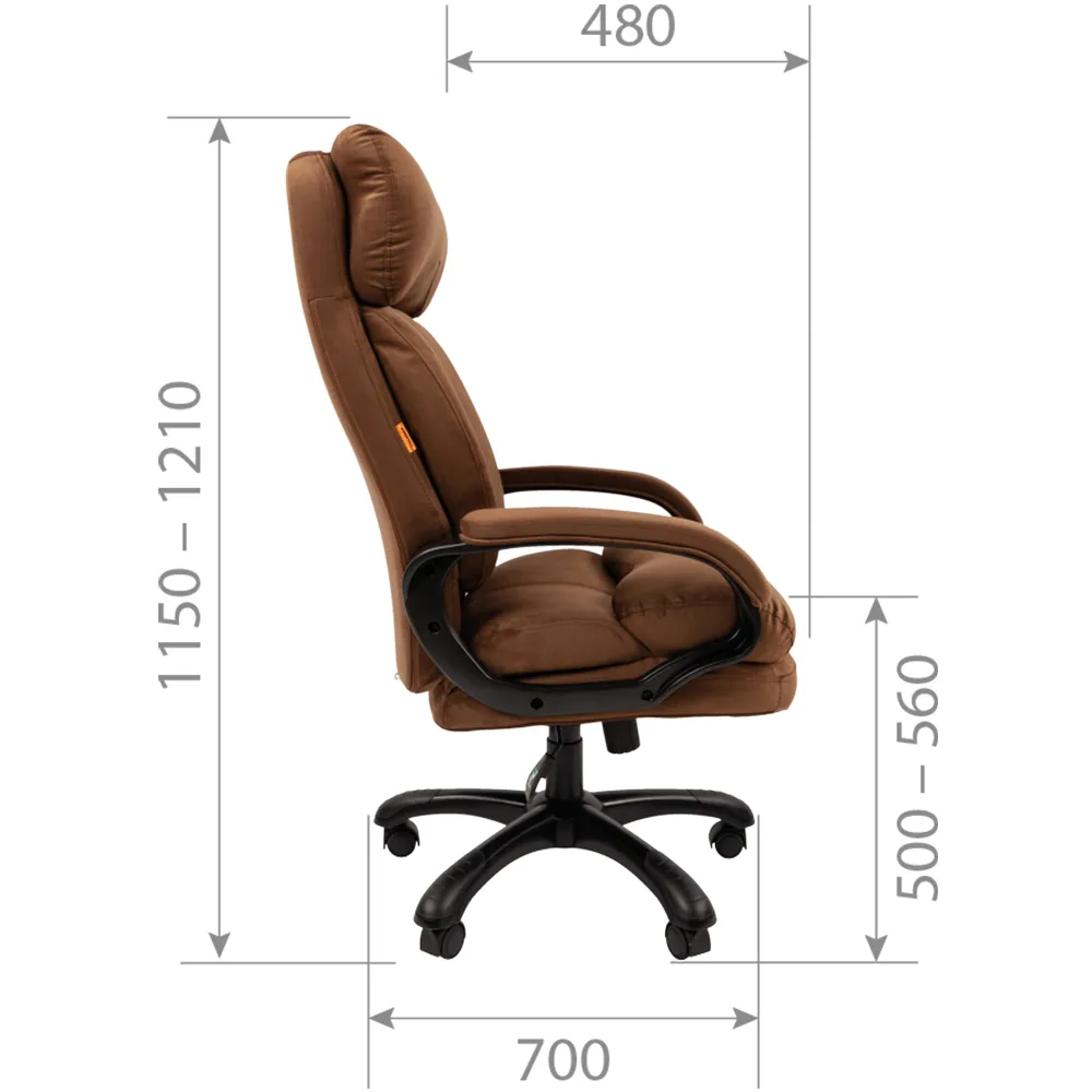 Кресло CHAIRMAN Home 505 Велюр T-14 коричневый